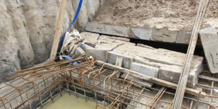 Steel fixer crushed by blockwork wall collapse