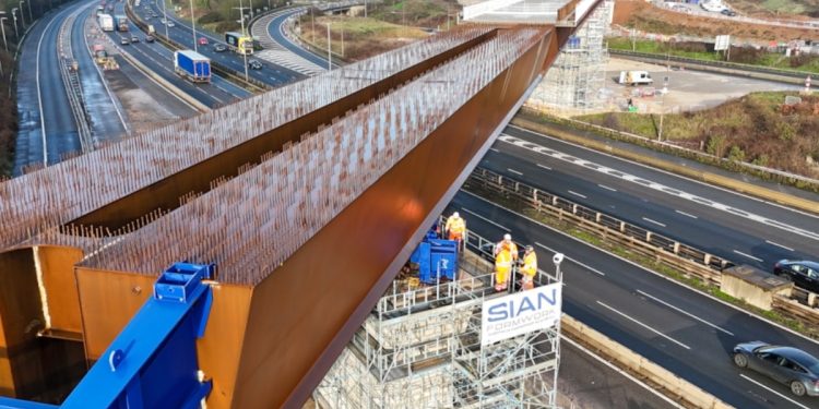 HS2 first as giant bridge slid across live motorway
