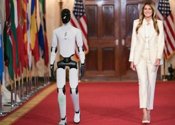 ‘The robots are here’ — Melania Trump walks alongside creepy humanoid at White House summit like it’s the most normal thing in the world