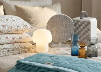 IKEA spring bedroom trends: refresh your space with muted gray and seafoam accessories