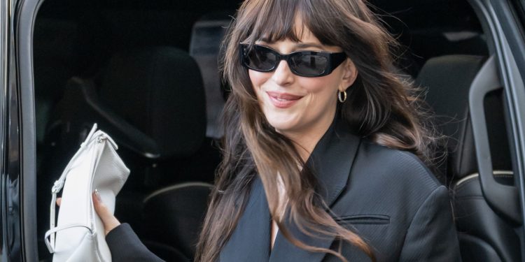 Dakota Johnson’s ‘Liquid Silver’ French Manicure Will Save Any Basic Outfit in Spring 2026