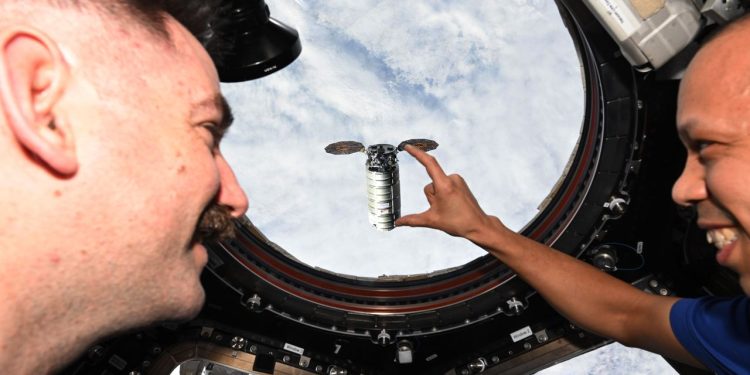 NASA astronauts joke around with an optical illusion on the ISS | Space photo of the day for April 15, 2026