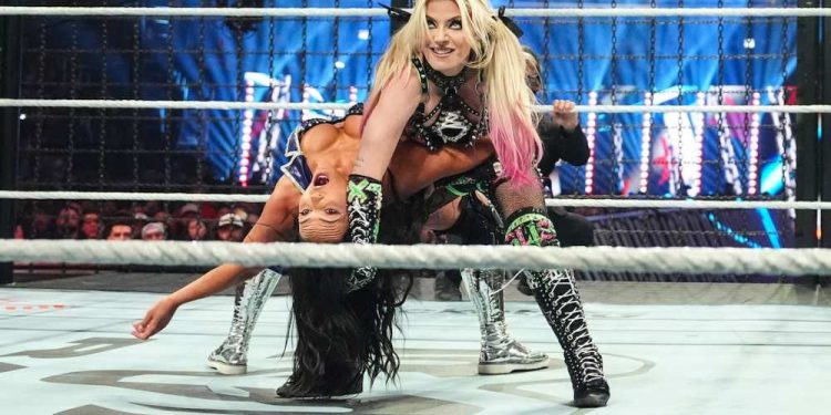 WWE’s Kiana James Has Wardrobe Malfunction During Elimination Chamber Match