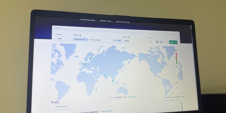There’s a free tool that shows you the real latency between your machine and any server on earth