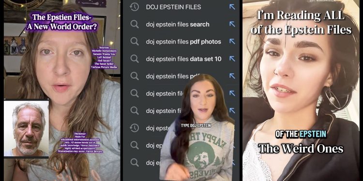 The TikTokers Reading the Epstein Files So You Don’t Have To