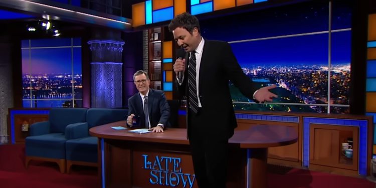 Watch Jimmy Fallon Pay Tribute to Stephen Colbert Ahead of ‘Late Show’ Ending