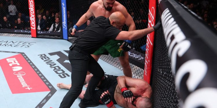 Shamil Gaziev suffers brutal knockout in epic UFC Perth heavyweight clash