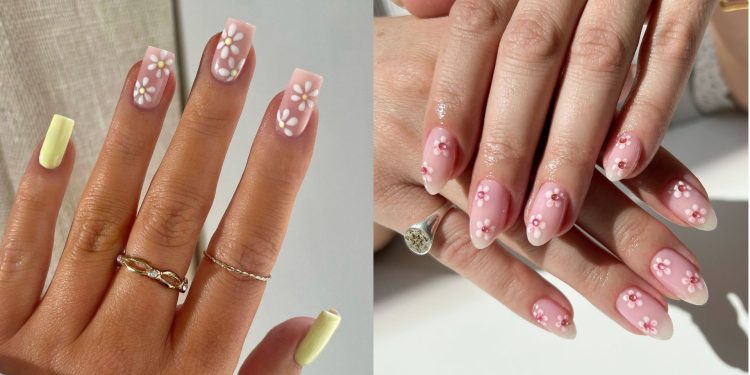 44 Easy Flower Nail Designs to Try This Spring