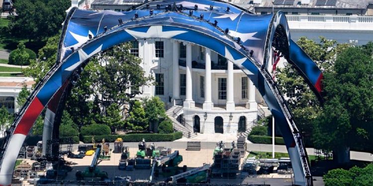 Latest look at UFC Freedom 250 White House transformation