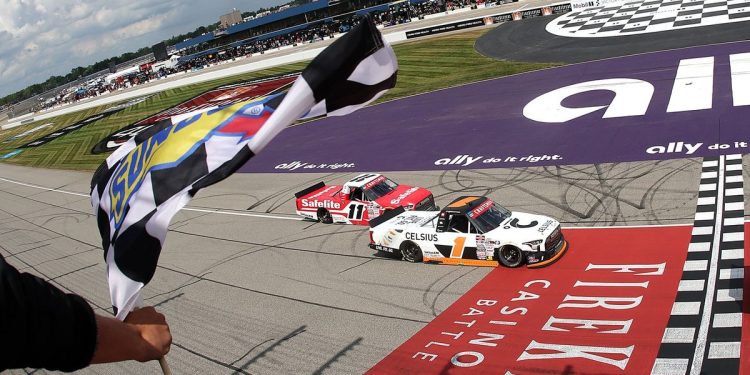 Corey Heim wins Michigan NASCAR Truck race in nail-biting finish
