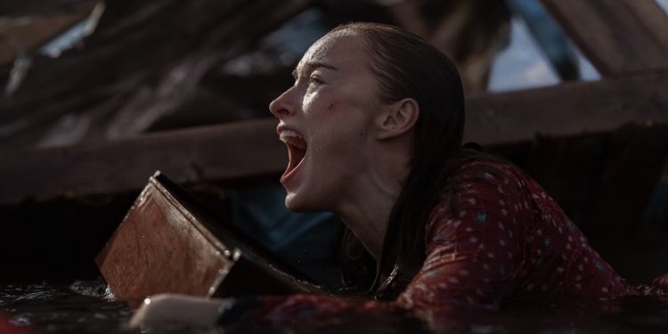 ‘Thrash’ Review: Phoebe Dynevor Gives Birth in Floodwaters Teeming With Sharks in Preposterous but Enjoyable Netflix Pulp