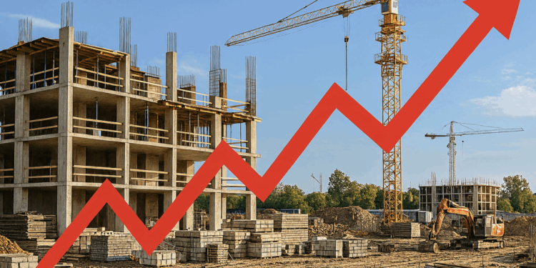 New housing lifts construction output in February