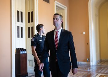 Tom Cotton, the Senate’s foremost Iran hawk, is in a Trump-induced jam