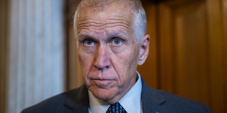 Sen. Thom Tillis rails against Trump’s fixation on voting legislation