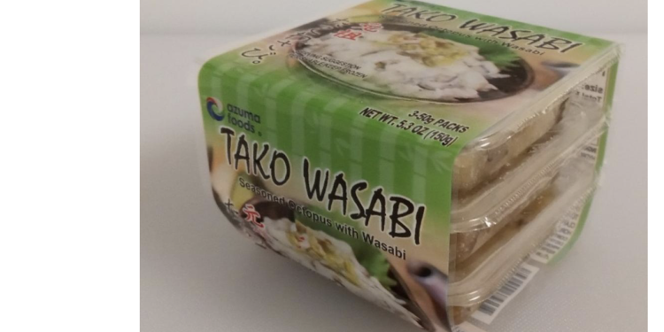 Wasabi octopus recalled because of undeclared allergen