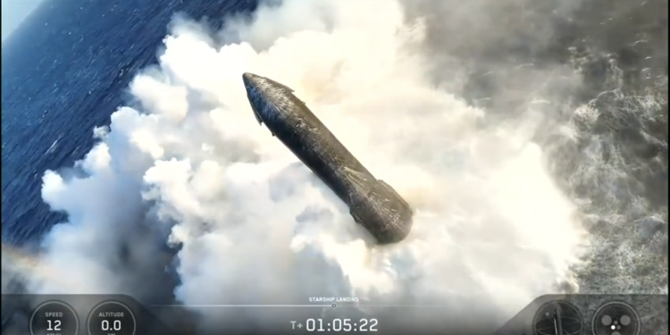 SpaceX’s Starship megarocket makes the ‘softest splashdown’ ever after launching next-gen Starlink satellites in Flight 13 test (video)