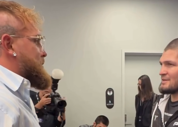 Jake Paul mocks Khabib Nurmagomedov in first meeting since callout for crossover fight