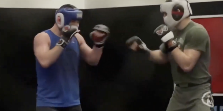 Watch Islam Makhachev’s striking-only spar with Khabib Nurmagomedov in rare footage ahead of UFC 330
