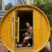 This Barrel Sauna Can Withstand the Elements and Looks Great in Any Backyard