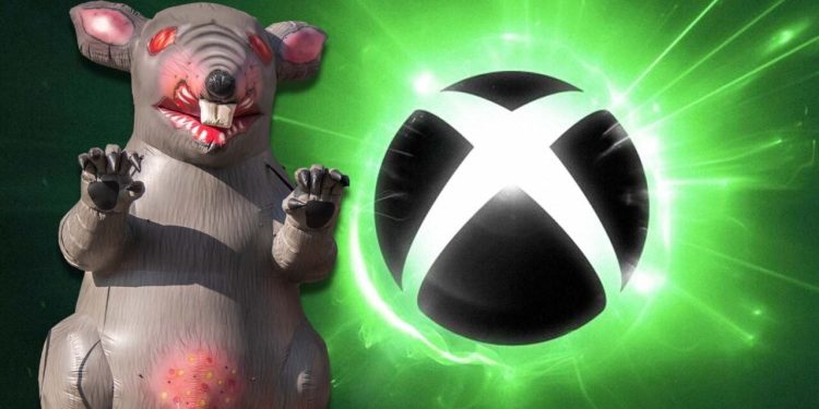 In Protest Of Mass Layoffs, Bethesda Devs Greet Xbox Leadership With A Giant Inflatable Rat