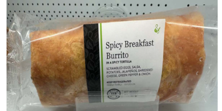 Burritos recalled because of undeclared soy