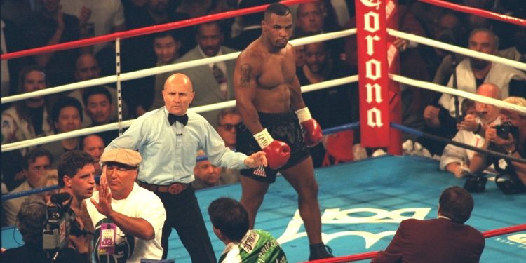 Mike Tyson’s first fight back since prison ended in bizarre disqualification after manager entered ring