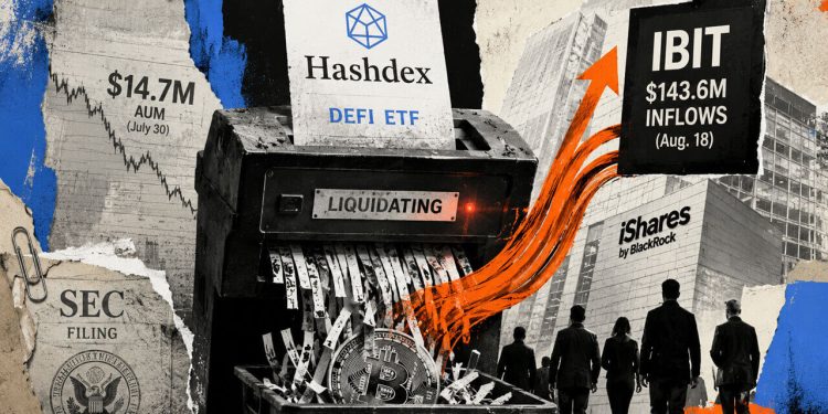 Hashdex liquidates $14.7 million Bitcoin ETF as IBIT draws $143.6 million