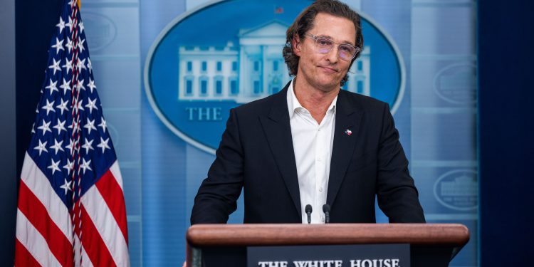 Matthew McConaughey teases political ambitions during visit with Pope Leo XIV in Vatican City