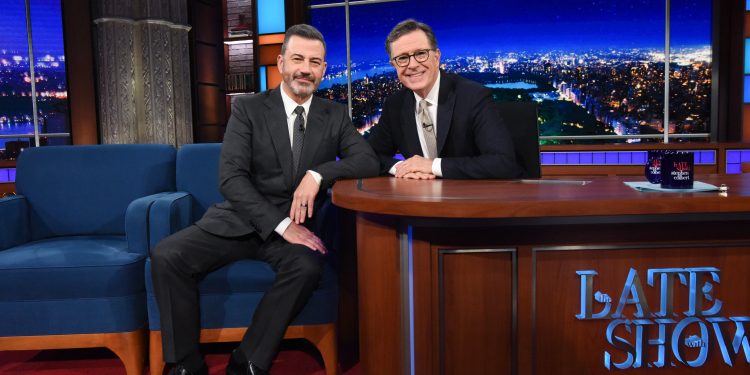 Stephen Colbert Endorses Jimmy Kimmel For Emmy