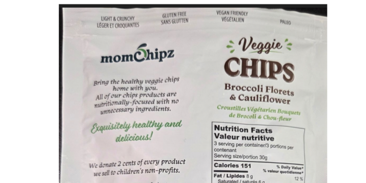 Canadian company recalls veggie chips in U.S. because of undeclared wheat