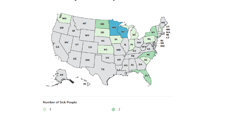 Sprouts outbreak grows to 55 patients in 15 states; company declines to issue recall