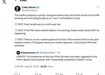 Publisher’s Platform: There Is No Premarket Approval for Food, Says the Senior Food Adviser at HHS. Ten Days Earlier His Own Secretary Called the Exception to It a Loophole That Industry Hijacked.