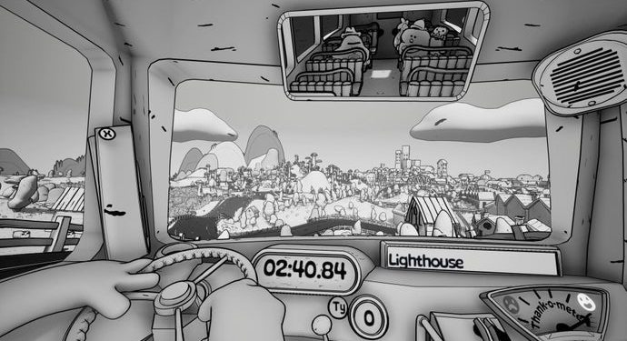 Double Fine’s first game post-Xbox split is a goofy bus driving sim all about slapping passengers who don’t follow the rules and doing a good job