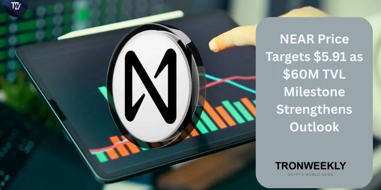NEAR Price Targets $5.91 as $60M TVL Milestone Strengthens Outlook