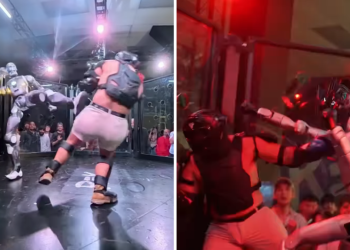 Watch: Human fights Robot in bizarre MMA match