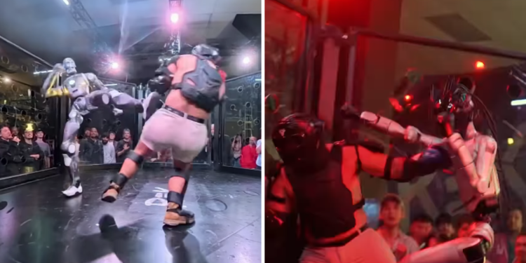Watch: Human fights Robot in bizarre MMA match
