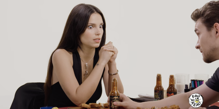 Obsession stars Inde Navarrette and Michael Johnston go head-to-head in hilarious Hot Ones Versus