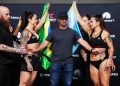 Watch as UFC Vegas 121 fighter throws money and condoms at OnlyFans star opponent