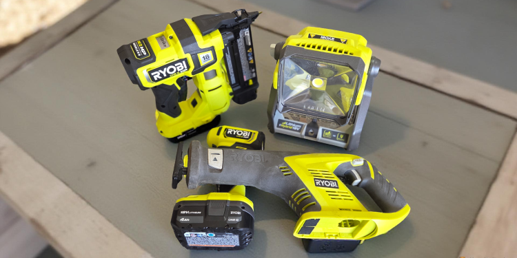 Ryobi made the right battery decision 30 years ago, now all my tools are this awful green color