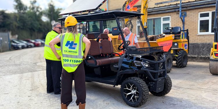 H E Services trials EVision golf carts