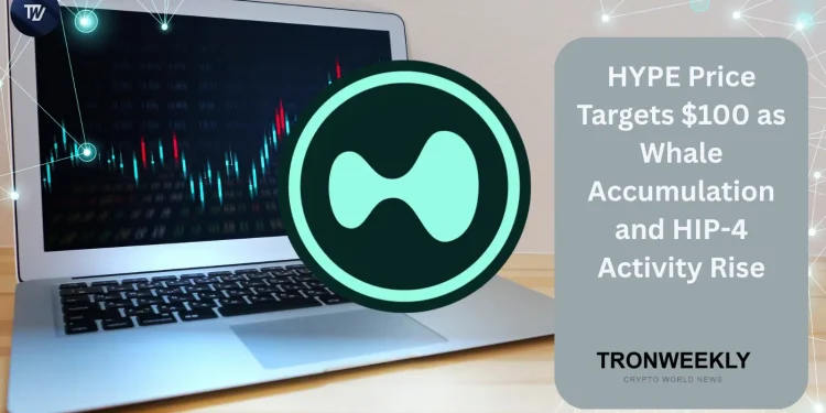 HYPE Price Targets $100 as Whale Accumulation and HIP-4 Activity Rise