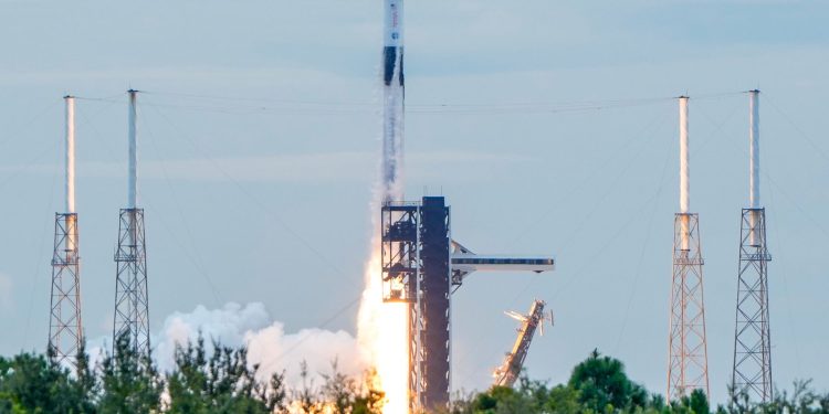 SpaceX launches 4 astronauts on a fast track to the International Space Station