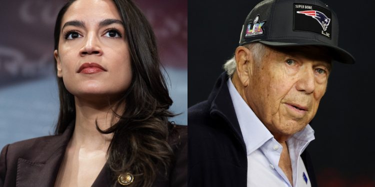 AOC Says Robert Kraft Lined Up Stadiums to Censor Macklemore’s ‘Free Palestine’ Comments