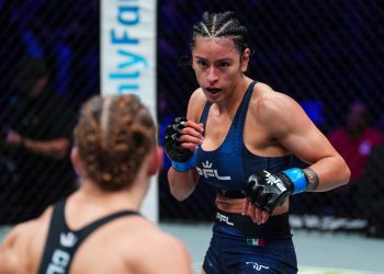OnlyFans star cashes in after mid-fight wardrobe malfunction goes viral at PFL Chicago