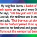 Virginia Woman Brought Her Neighbor Fresh Apples Every Sunday for 8 Months, Until Her Neighbor Finally Found Out Where They Really Came From